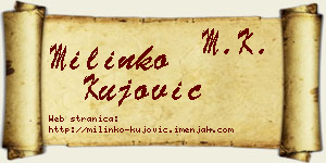 Milinko Kujović vizit kartica